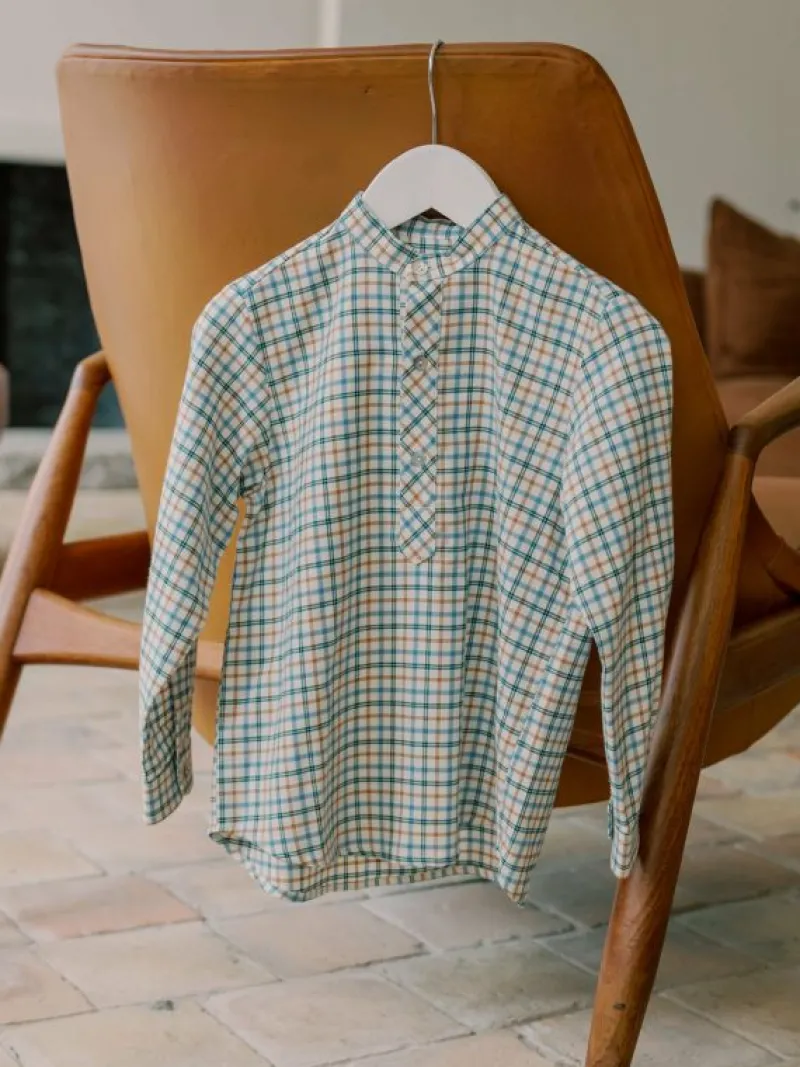 La Coqueta Shirts & Tops^Camel Check Jazmin Long Sleeve Boy Shirt
