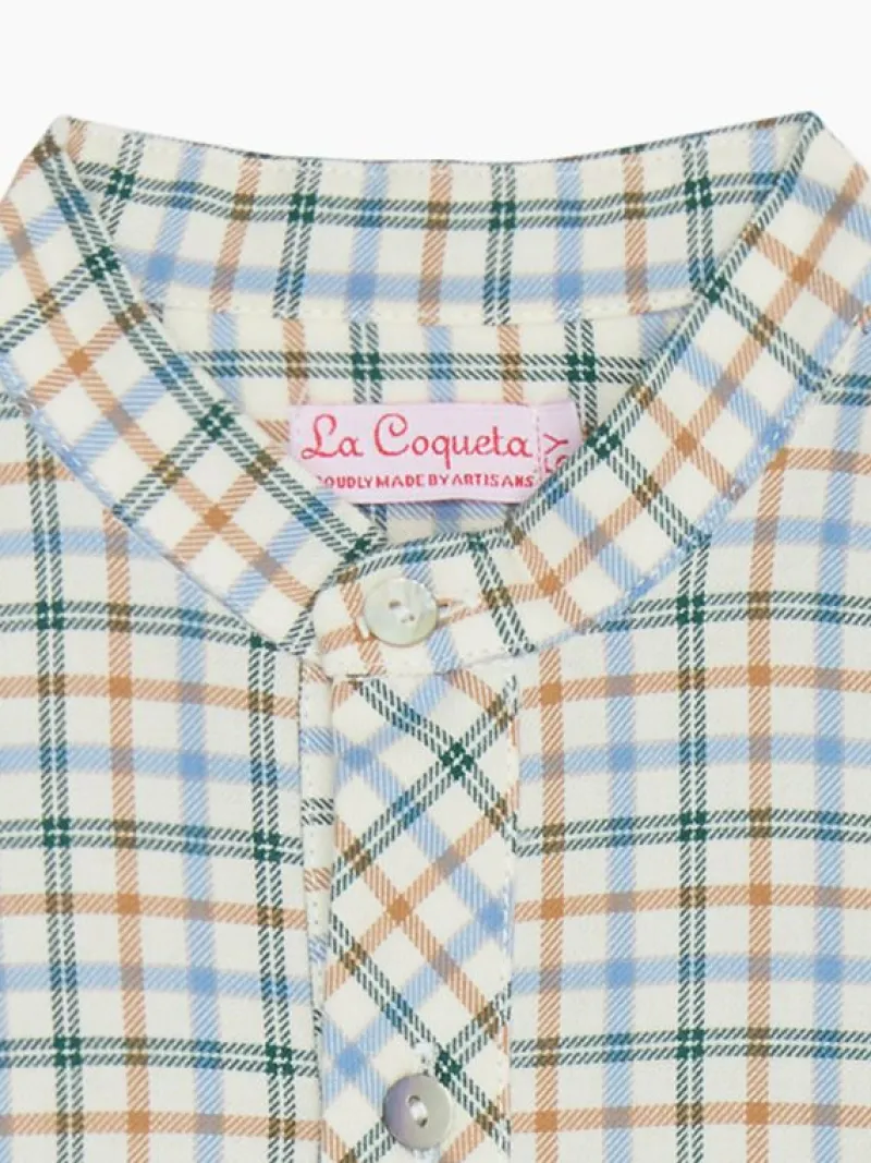 La Coqueta Shirts & Tops^Camel Check Jazmin Long Sleeve Boy Shirt