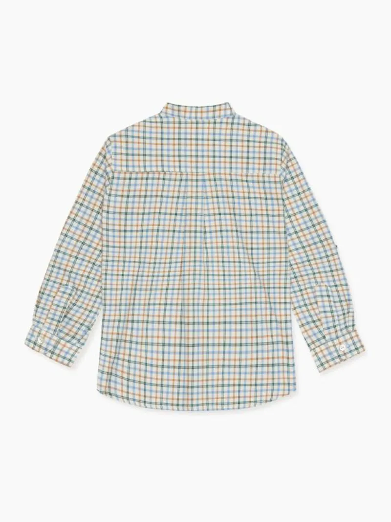 La Coqueta Shirts & Tops^Camel Check Jazmin Long Sleeve Boy Shirt