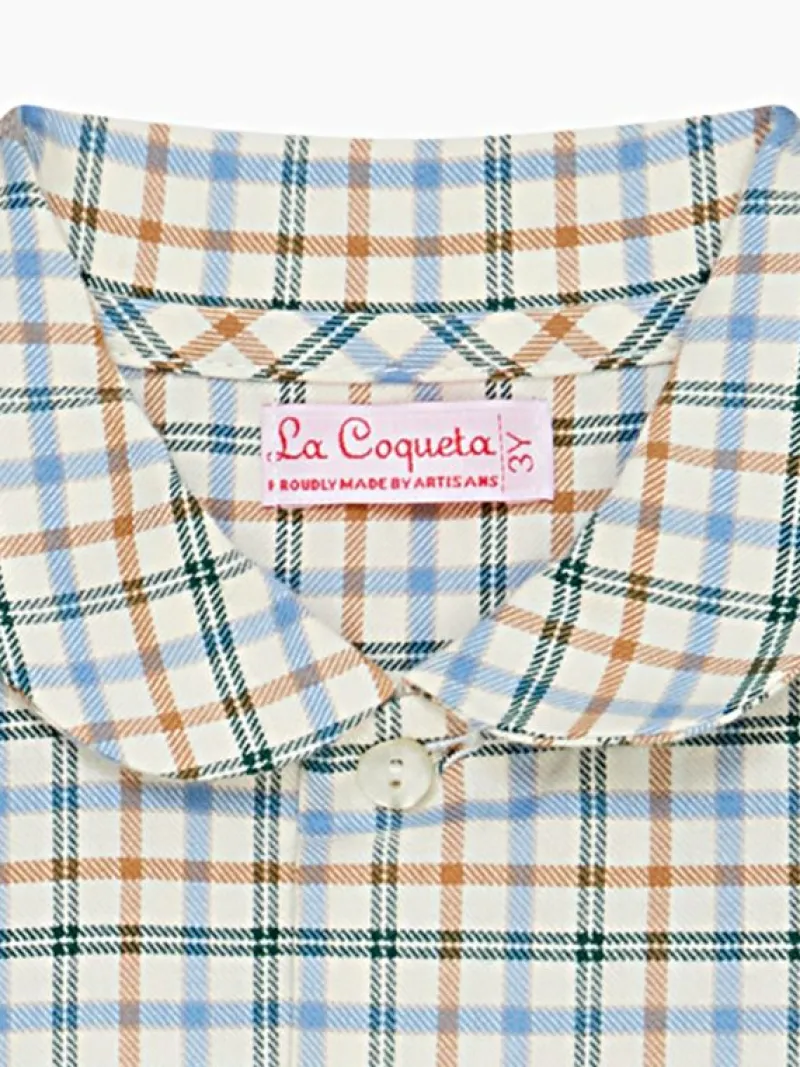 La Coqueta View All | Dresses & Sets^Camel Check Sando Baby Boy Set