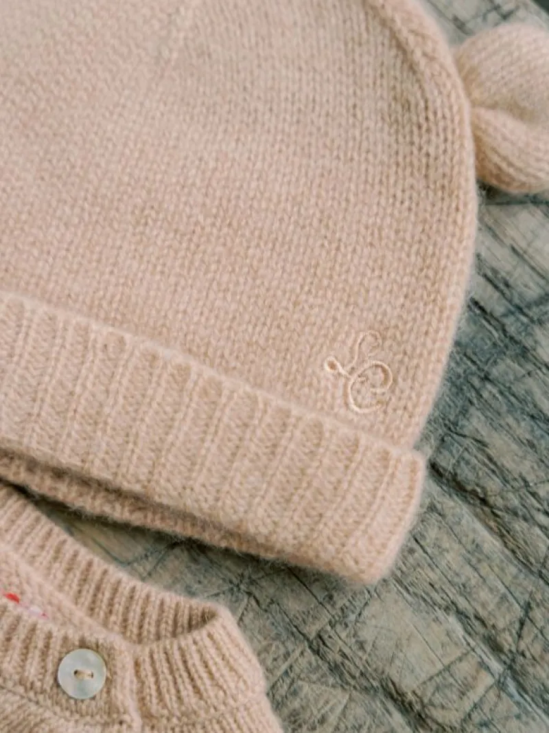 La Coqueta Accessories | Knitted Clothes & Accessories^Camel Melange Gloria Cashmere Baby Hat