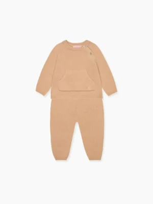 La Coqueta Knitted Clothes & Accessories | View All^Camel Melange Juan Cashmere Baby Set