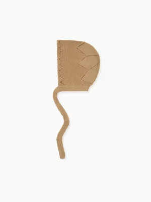 La Coqueta Accessories | Bonnets, Booties & Blankets^Camel Rixo Merino Baby Knitted Bonnet