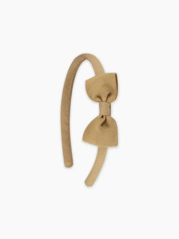 La Coqueta View All | Hair Accessories^Camel Small Bow Girl Headband