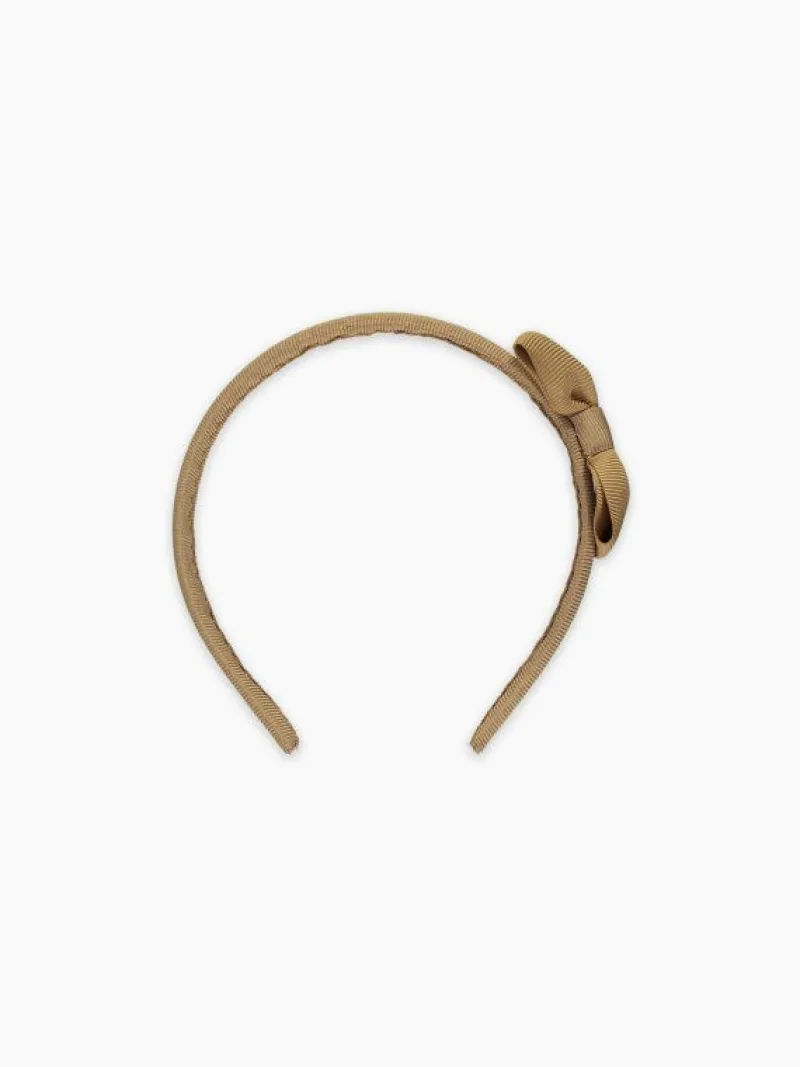 La Coqueta View All | Hair Accessories^Camel Small Bow Girl Headband