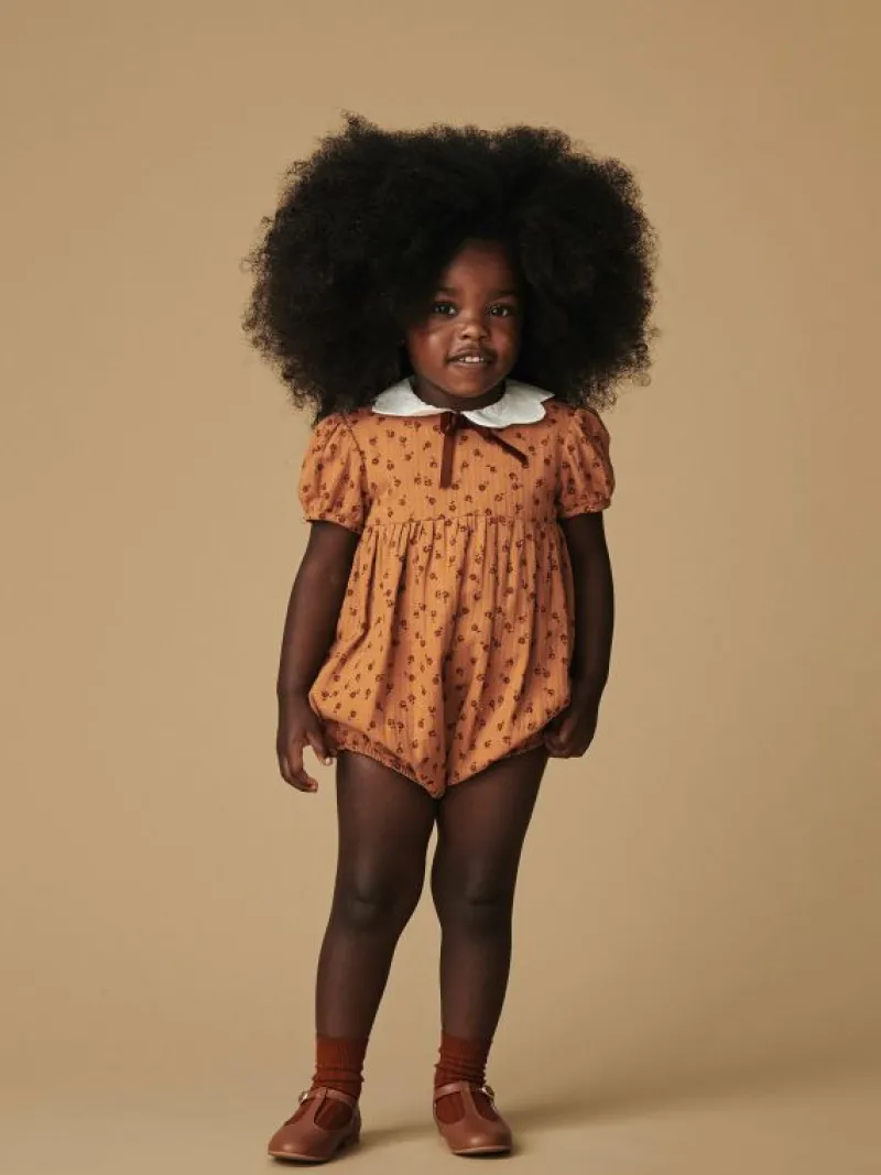 La Coqueta View All | Playsuits, Rompers & Overalls^Caramel Floral Krista Baby Girl Romper
