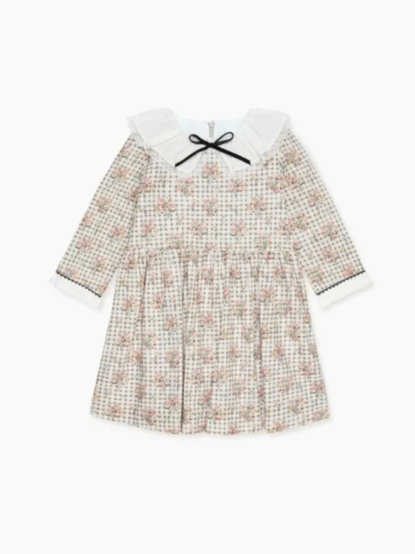 La Coqueta Dresses^Charcoal Gingham Eliza Girl Dress