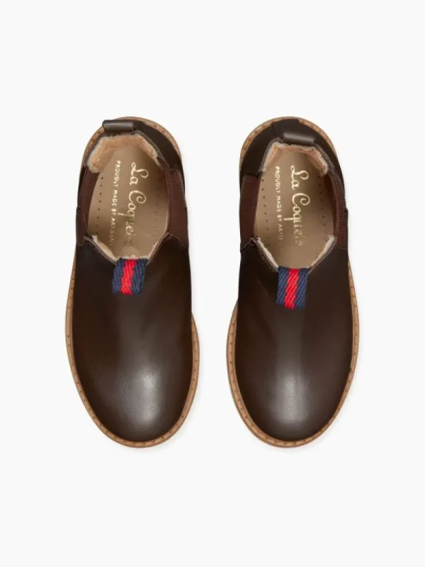 La Coqueta Boys Boots | Boys School Shoes^Chocolate Brown Chelsea Boot