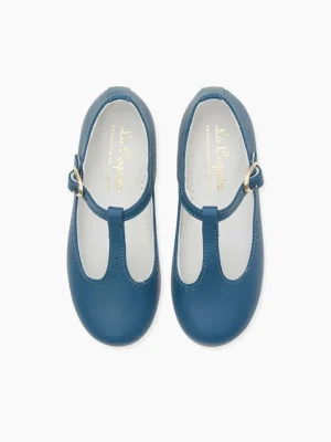 La Coqueta First Walker Shoes | Baby & Toddler Shoes/First Walker Shoes^Cobalt Leather Girl T-Bar Shoes