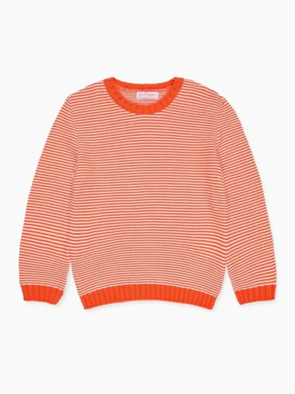 La Coqueta Jumpers & Cardigans^Coral Stripe Bromo Cotton Boy Jumper