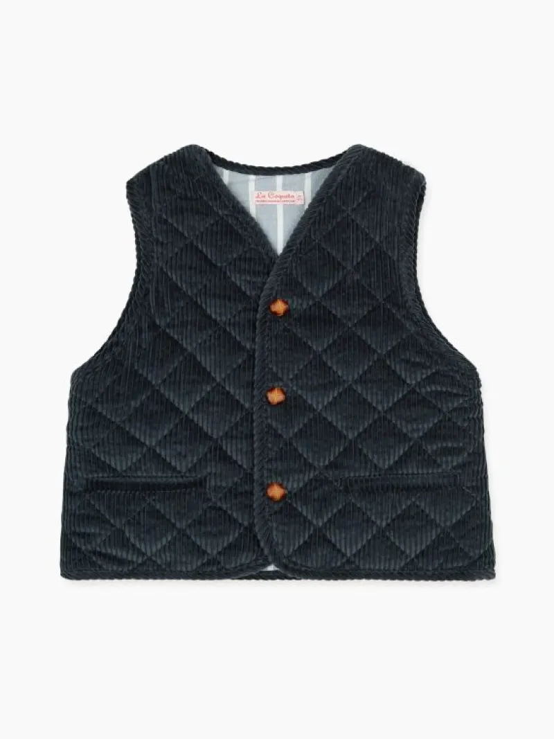 La Coqueta Coats & Jackets | Coats & Jackets^Dark Blue Caza Kids Sleeveless Jacket