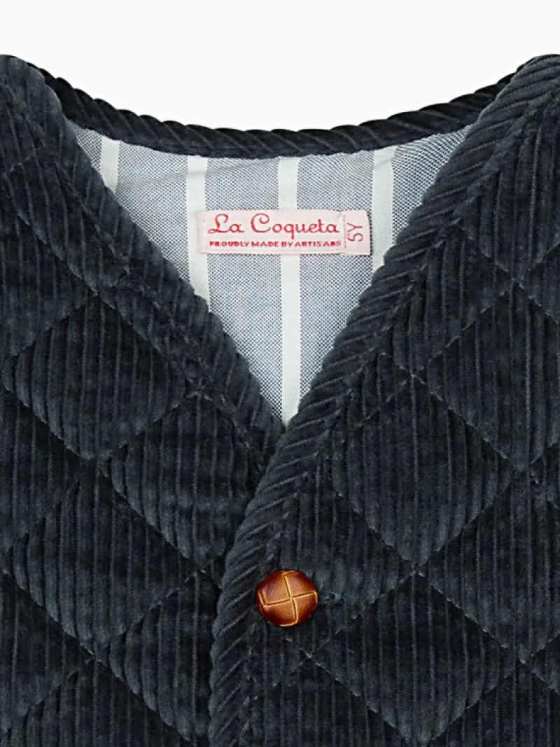 La Coqueta Coats & Jackets | Coats & Jackets^Dark Blue Caza Kids Sleeveless Jacket