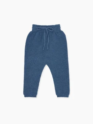 La Coqueta View All | Shorts & Pants^Dark Blue Fino Cotton Baby Knitted Pants