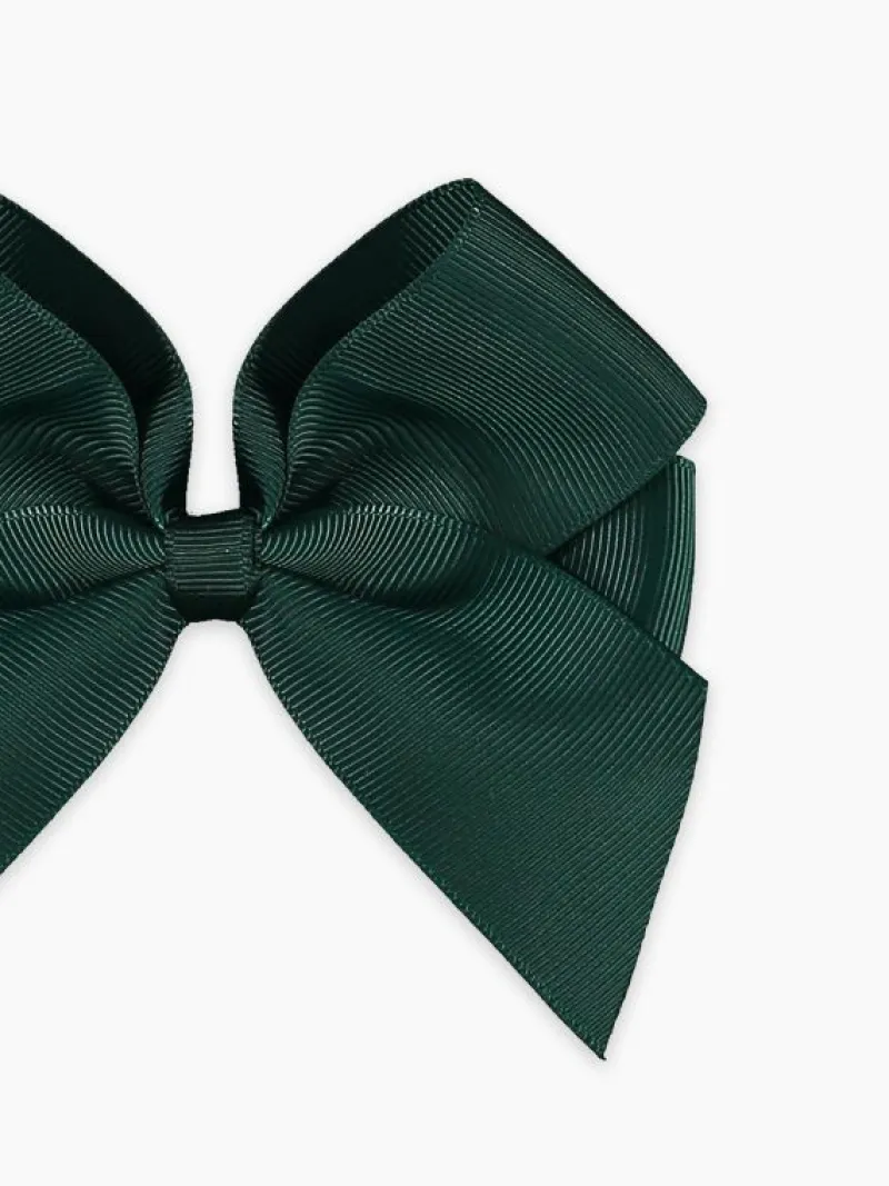 La Coqueta View All | Hair Accessories^Dark Green Big Bow Girl Clip