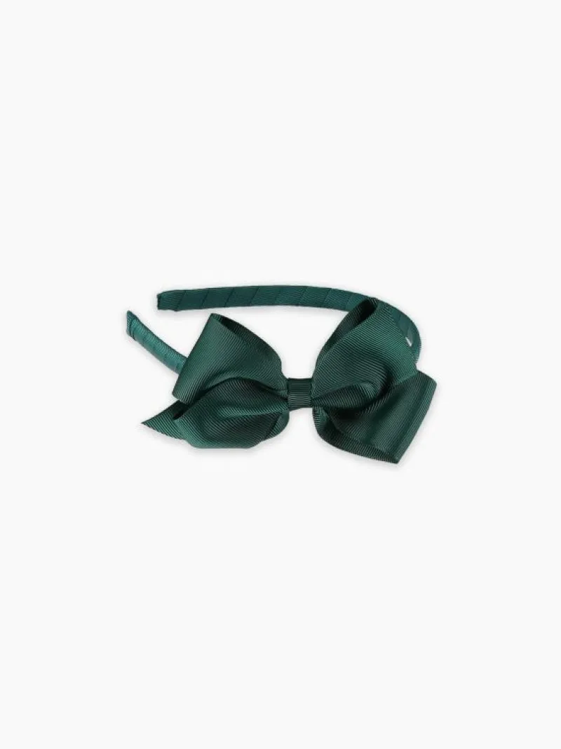 La Coqueta View All | Hair Accessories^Dark Green Big Bow Girl Headband