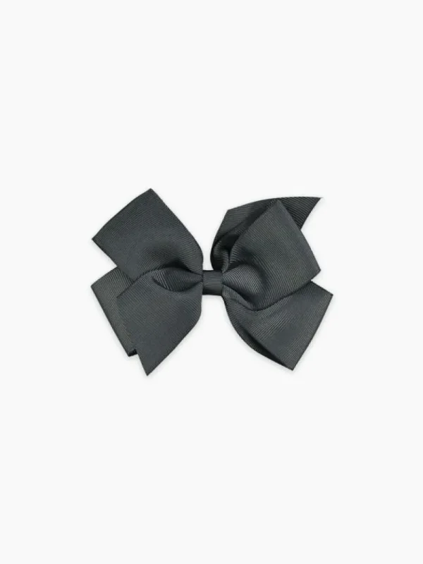 La Coqueta View All | Hair Accessories^Dark Grey Big Bow Girl Clip