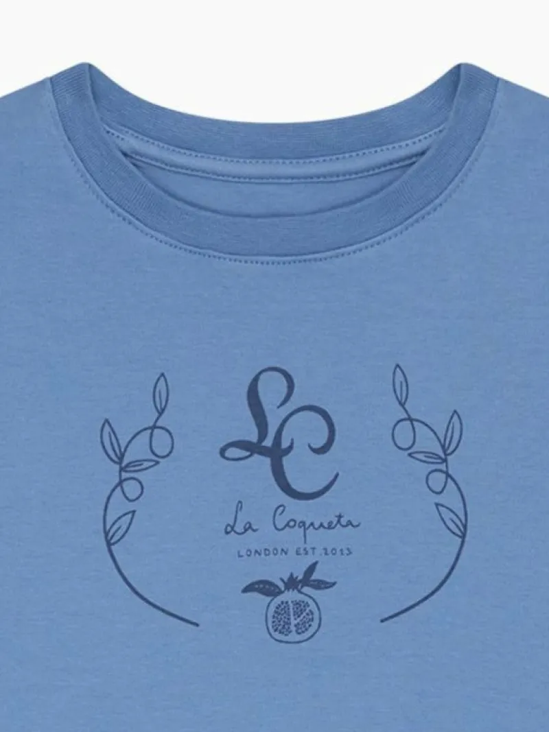 La Coqueta Shirts & Tops | Shirts & Tops^Dusty Blue Rafael Kids T-Shirt