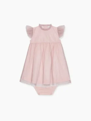 La Coqueta View All | Dresses & Sets^Dusty Pink Estrella Tulle Baby Girl Set