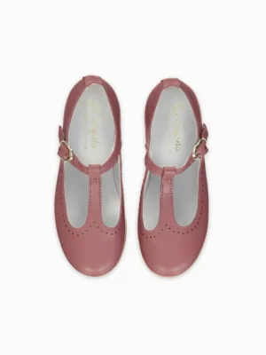 La Coqueta First Walker Shoes | Baby & Toddler Shoes/First Walker Shoes^Dusty Pink Leather Girl T-Bar Shoes