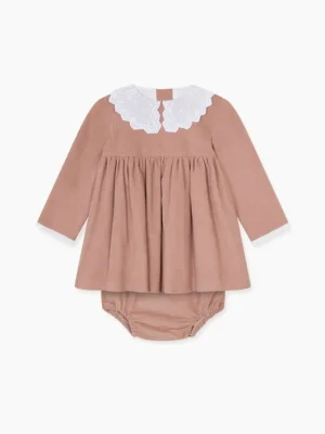 La Coqueta View All | Dresses & Sets^Dusty Pink Mosta Baby Girl Set