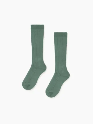 La Coqueta View All | Socks & Tights^Fern Ribbed Knee High Kids Socks