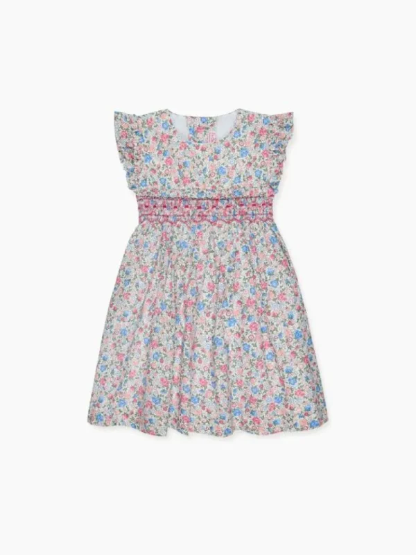 La Coqueta Dresses^Fuchsia Floral Frida Girl Hand-Smocked Dress