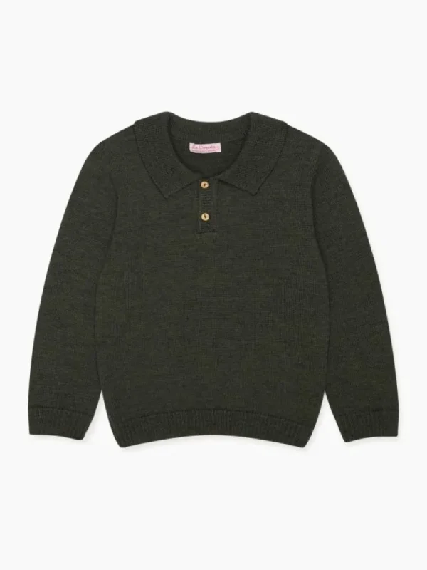 La Coqueta Jumpers & Cardigans^Green Brio Merino Boy Sweater