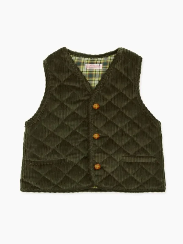 La Coqueta Coats & Jackets | Coats & Jackets^Green Caza Kids Sleeveless Jacket
