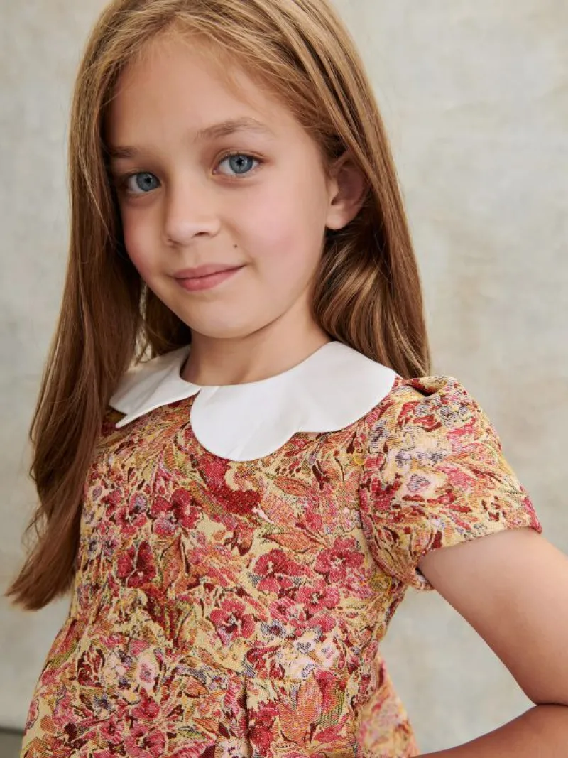 La Coqueta Dresses^Green Floral Arabella Girl Dress
