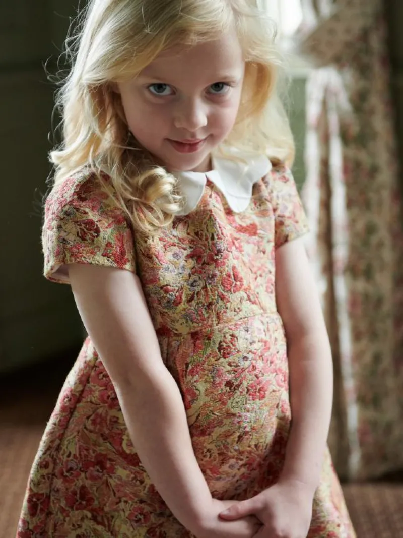 La Coqueta Dresses^Green Floral Arabella Girl Dress
