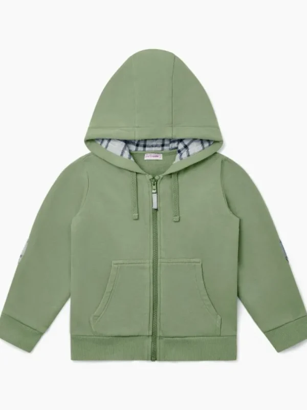 La Coqueta Shirts & Tops | Shirts & Tops^Green Roger Hooded Kids Sweatshirt