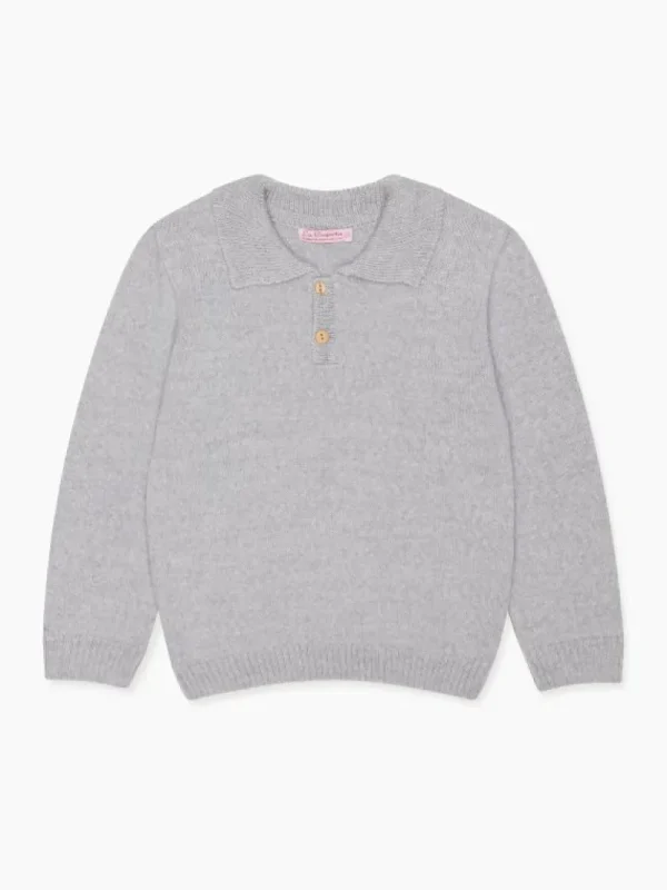 La Coqueta Jumpers & Cardigans^Grey Brio Merino Boy Sweater