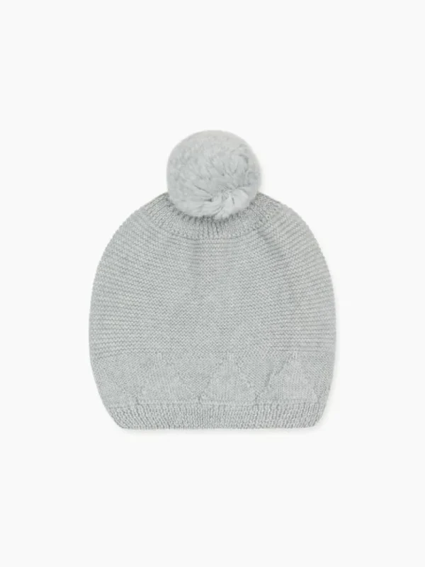 La Coqueta View All | Hats & Scarves^Grey Melange Merino Bobble Hat