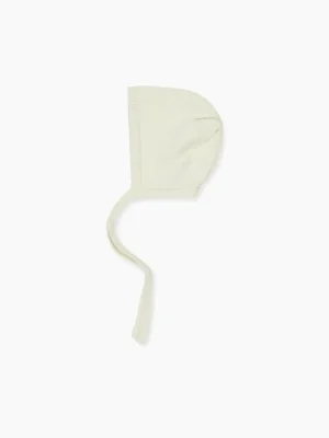 La Coqueta Accessories | Essentials^Ivory Bigal Cotton Baby Knitted Bonnet