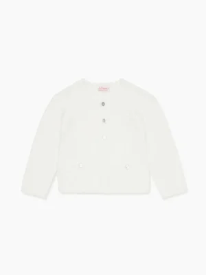 La Coqueta View All | Knitted Clothes & Accessories^Ivory Feria Merino Baby Cardigan