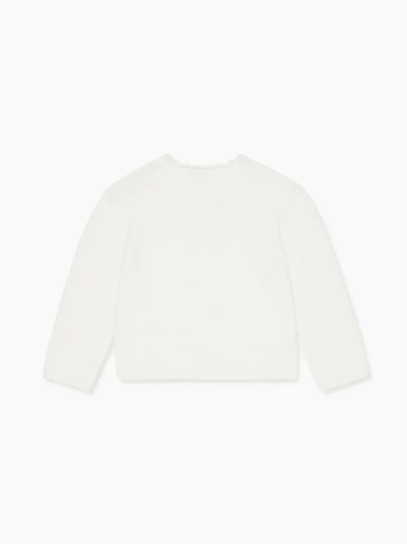 La Coqueta View All | Knitted Clothes & Accessories^Ivory Feria Merino Baby Cardigan
