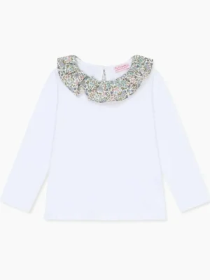 La Coqueta Shirts & Tops | Baby Girl^Ivory Floral Calda Long Sleeve Baby Girl Top