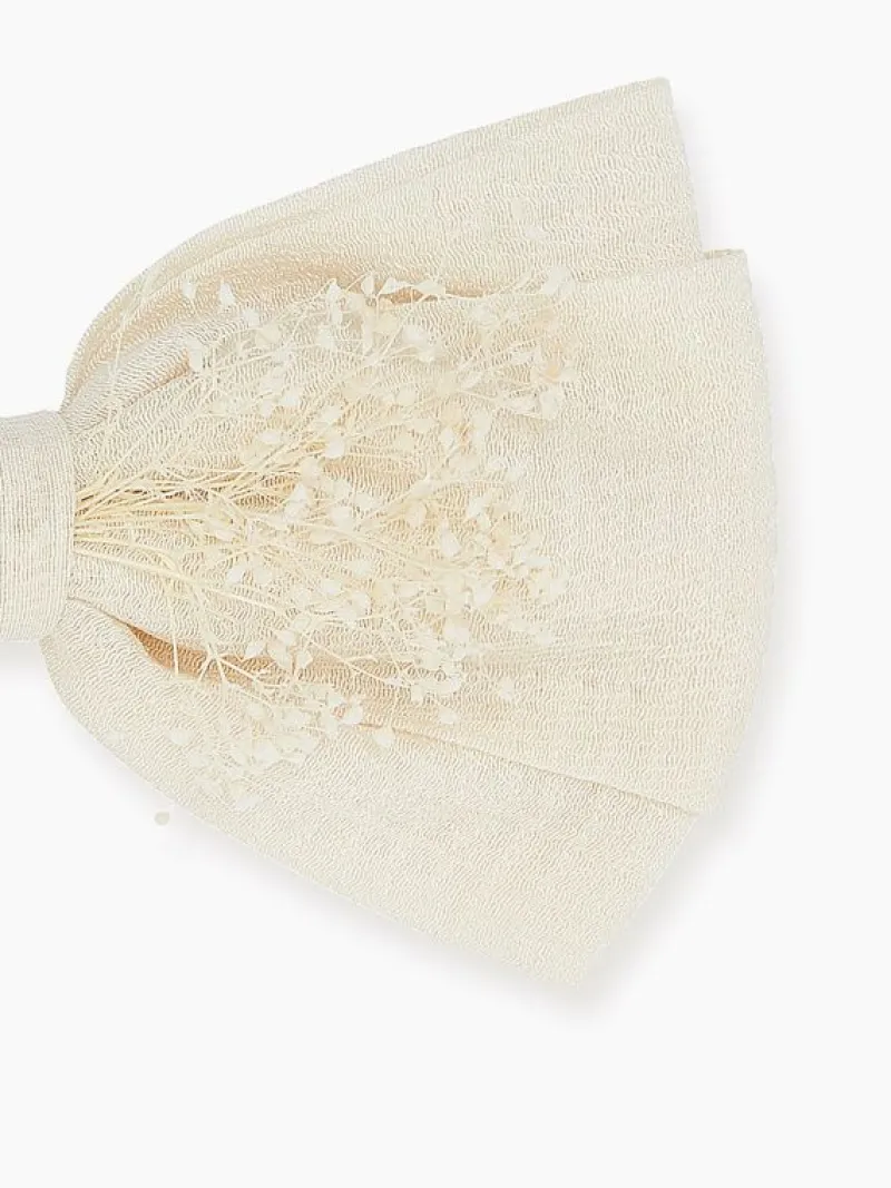 La Coqueta View All | Hair Accessories^Ivory Large Floral Bow Girl Clip