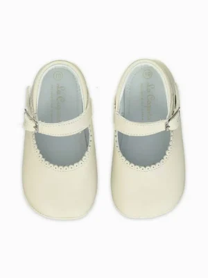 La Coqueta Pre Walker Shoes | Baby & Toddler Shoes/Pre Walker Shoes^Ivory Leather Baby Mary Jane Shoes