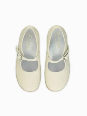 La Coqueta First Walker Shoes | Baby & Toddler Shoes/First Walker Shoes^Ivory Leather Girl Mary Jane Shoes