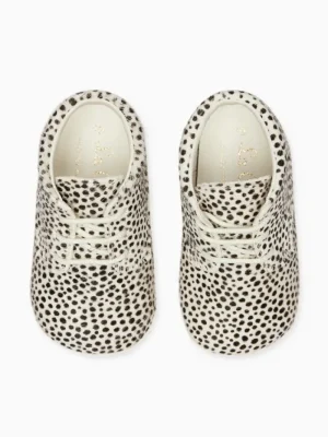 La Coqueta Pre Walker Shoes | Baby & Toddler Shoes/Pre Walker Shoes^Ivory Leopard Leather Baby Booties