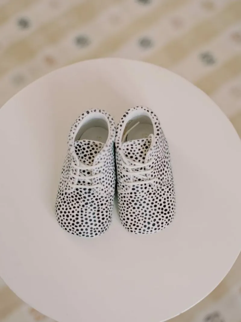 La Coqueta Pre Walker Shoes | Baby & Toddler Shoes/Pre Walker Shoes^Ivory Leopard Leather Baby Booties