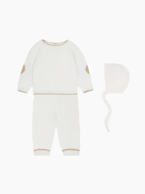 La Coqueta Knitted Clothes & Accessories | Baby Girl^Ivory Mirlo Merino Knitted Baby Gift Box Set