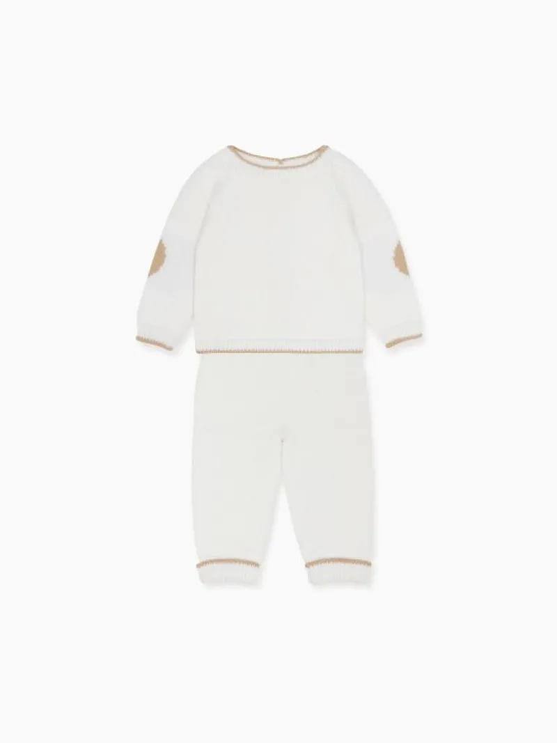 La Coqueta Knitted Clothes & Accessories | Baby Girl^Ivory Mirlo Merino Knitted Baby Gift Box Set