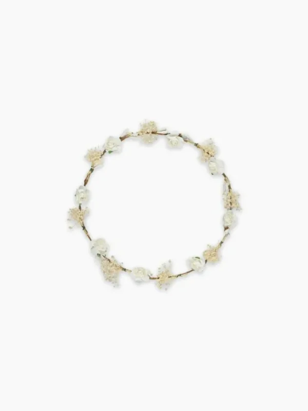 La Coqueta View All | Hair Accessories^Ivory Vintage Floral Girl Hair Garland
