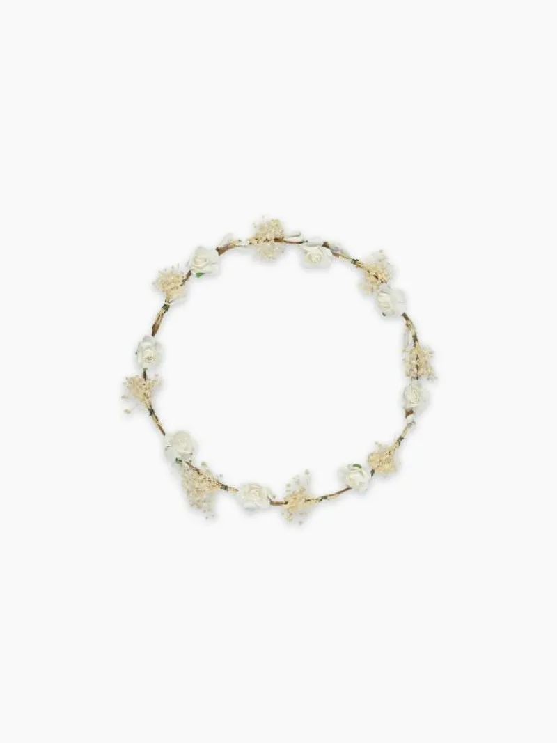 La Coqueta View All | Hair Accessories^Ivory Vintage Floral Girl Hair Garland