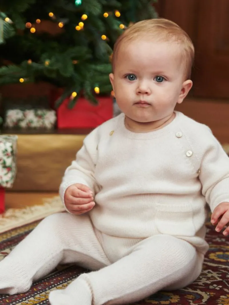 La Coqueta View All | Knitted Clothes & Accessories^Ivory Zoraida Cashmere Baby Set