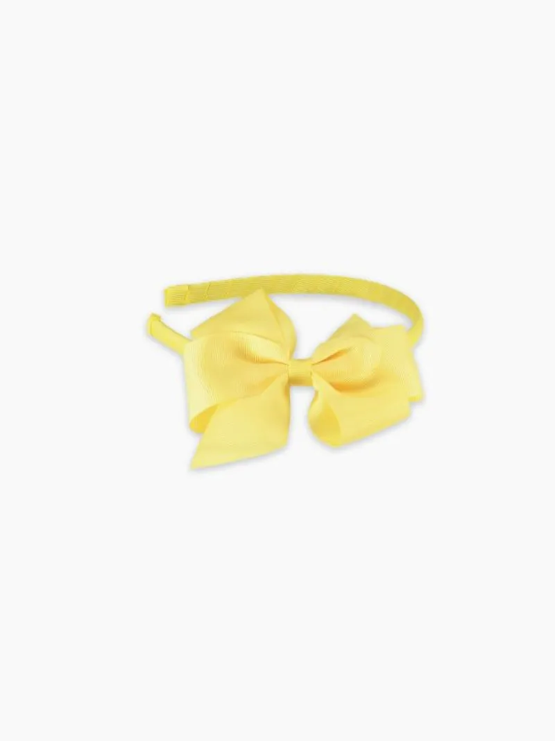 La Coqueta View All | Hair Accessories^Lemon Big Bow Girl Headband