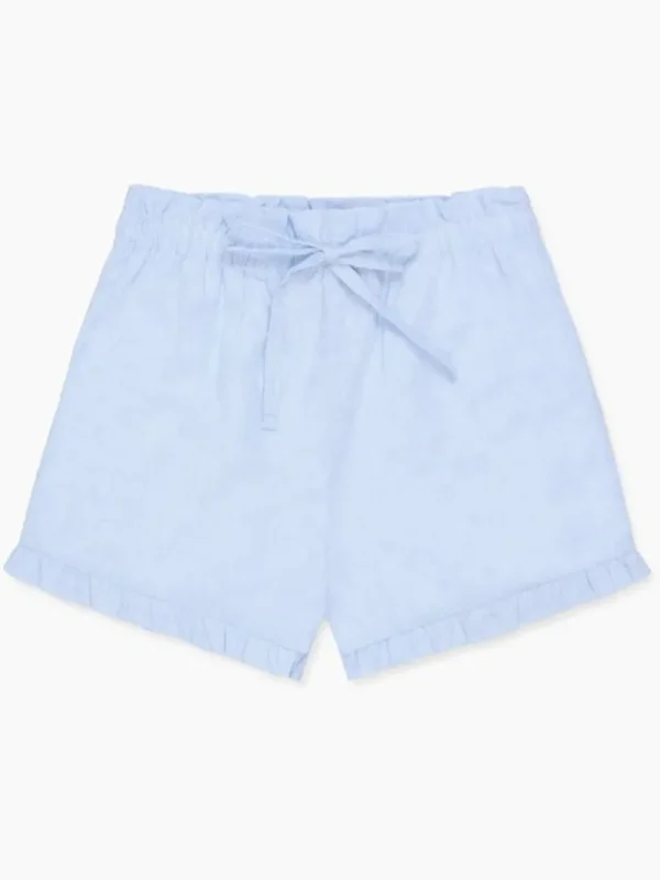 La Coqueta Skirts, Shorts & Culottes^Light Blue Flores Cotton Girl Shorts