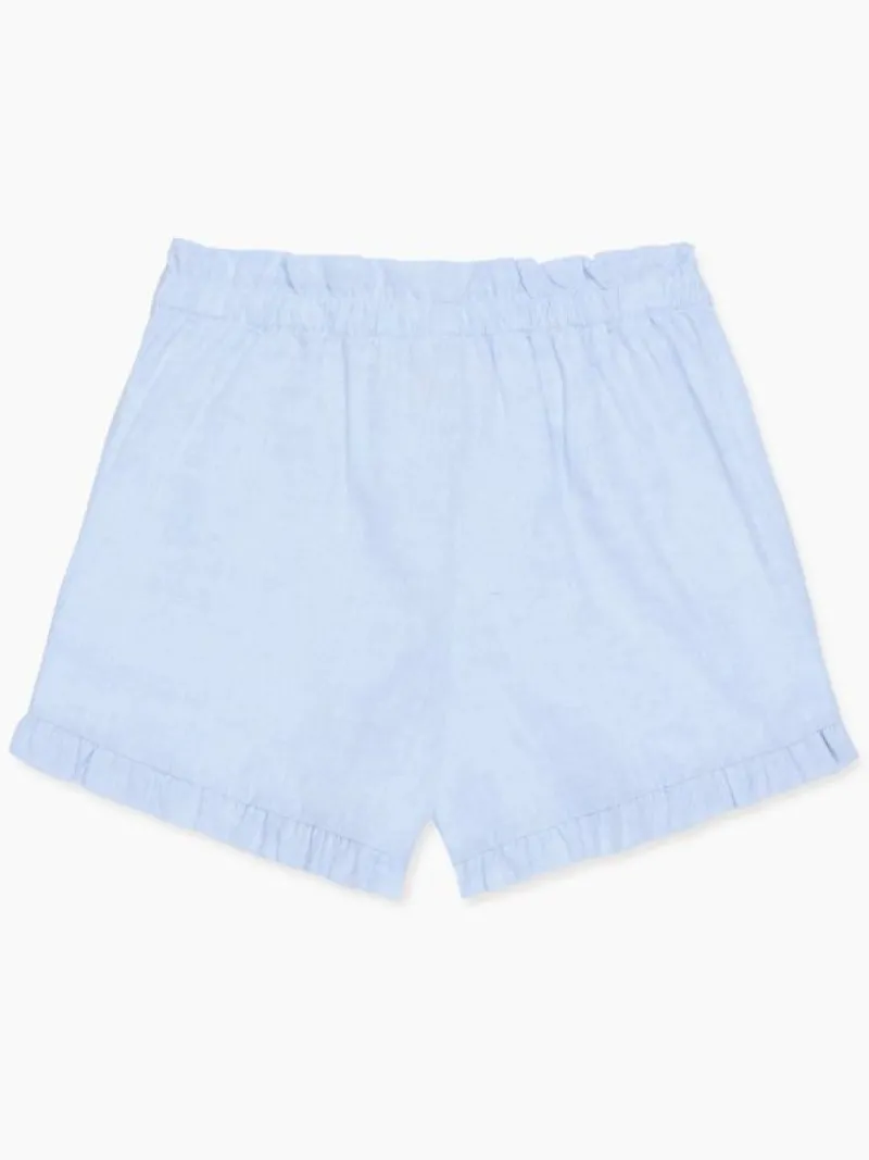 La Coqueta Skirts, Shorts & Culottes^Light Blue Flores Cotton Girl Shorts